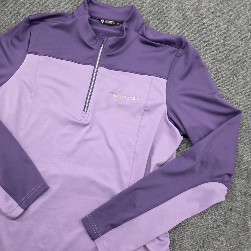 The Players Championship TPC Sawgrass 1/4 Zip Pullover Purple Levelwear Golf - L